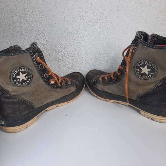 Vintage Converse Leather All Star Sneaker Boot Chuck Taylor Hi-Top 8.5 Mens W 10 - Picture 5 of 7